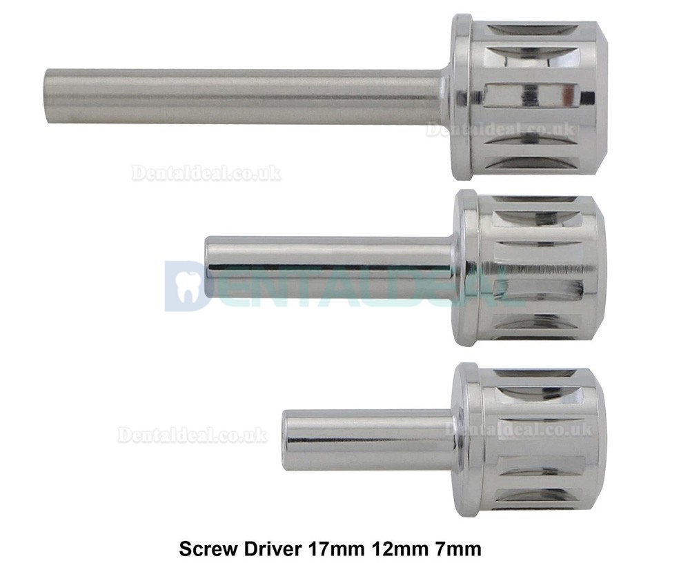 Dental Implant Fixture Removal Set with Remover Screw, Torque Wrench and Ratchet